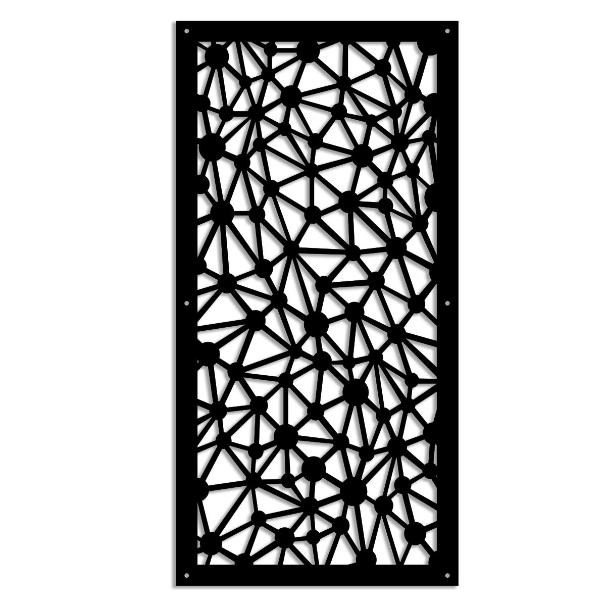 ATOM - Panel perforowany PCV - Parasol przeciwsłoneczny o wymiarach 50x150 cm - kolor czarny