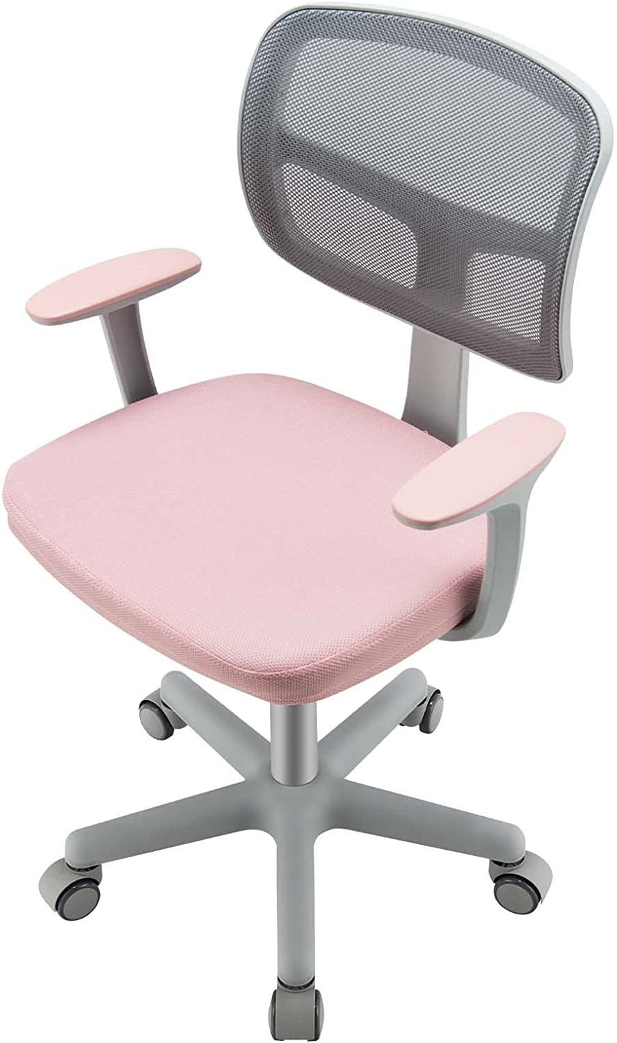 Sedia Ergonomica Da Ufficio FurnitureR Senza Braccioli, Regolabile In Altezza, Colore Rosa, Carico Max 120 Kg