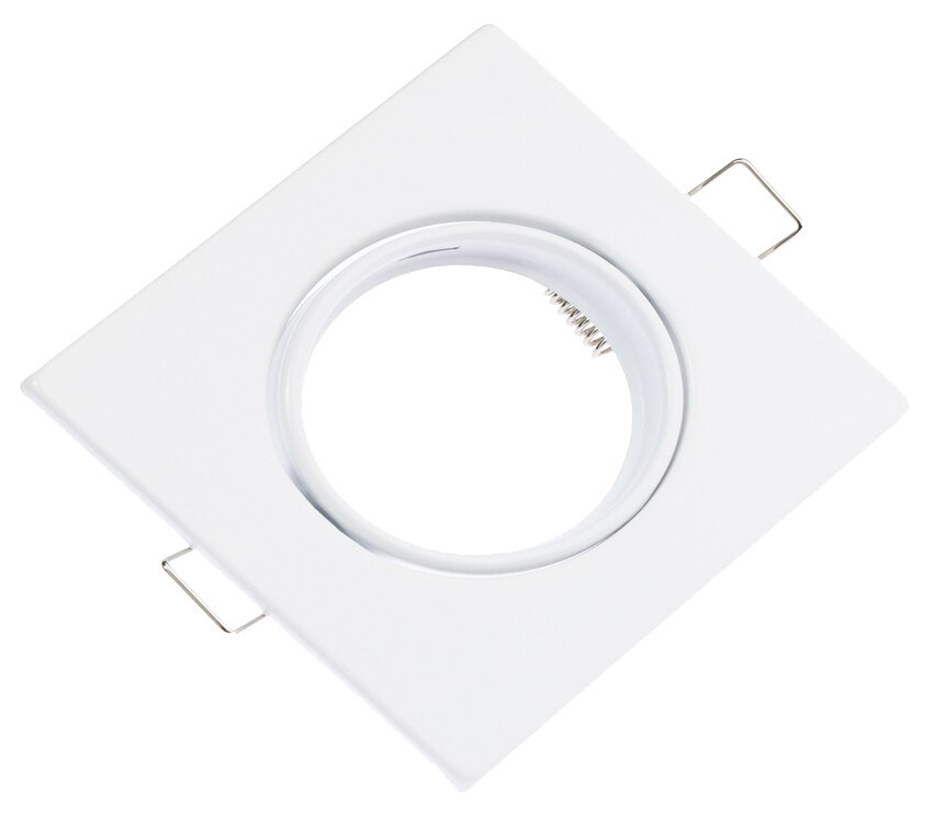 Oprawa sufitowa wpuszczana oczko biała 1xGU10x50W kwadratowa ruchoma IP20 wym: 2,8 x 8,4 x 8,4 cm aluminium IdeaLED
