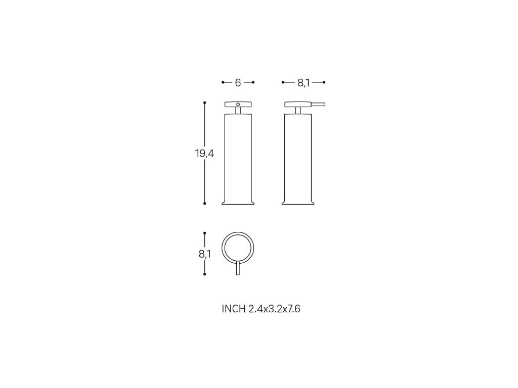 COSMIC Distributeur savon 185ml, Facile à Remplir, Anti-gouttes, Acier Inoxydable Peint, Design Primé, Collection GEYSER - 5