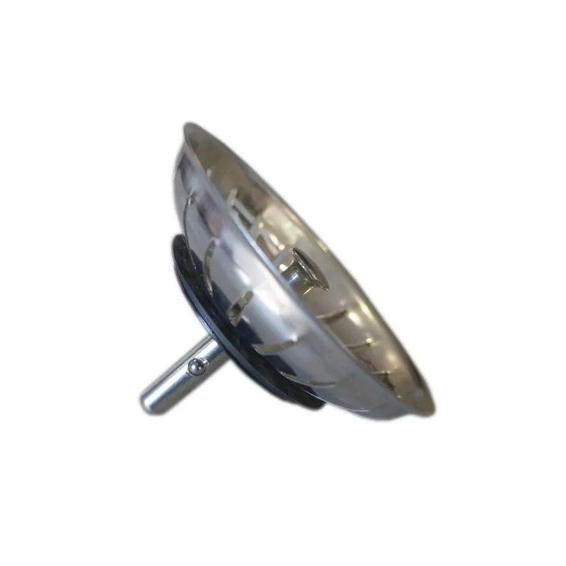 Bouchon panier de rechange Ø83 mm avec bille modèle inox L.B. Plast DC1158 - Chromé - 4