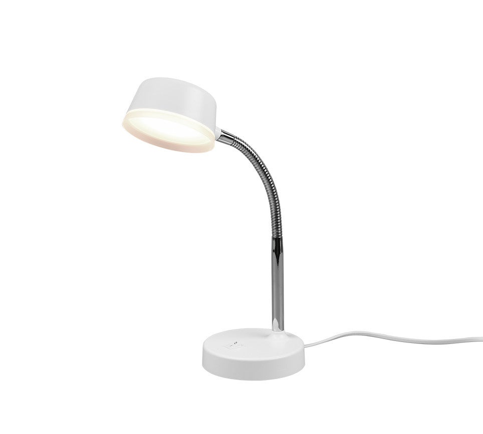 Lampa biurkowa Kiko biała chromowana LED 4.5W 3000K 300lm wym: 34 x 12 x 12 cm tworzywo sztuczne RL