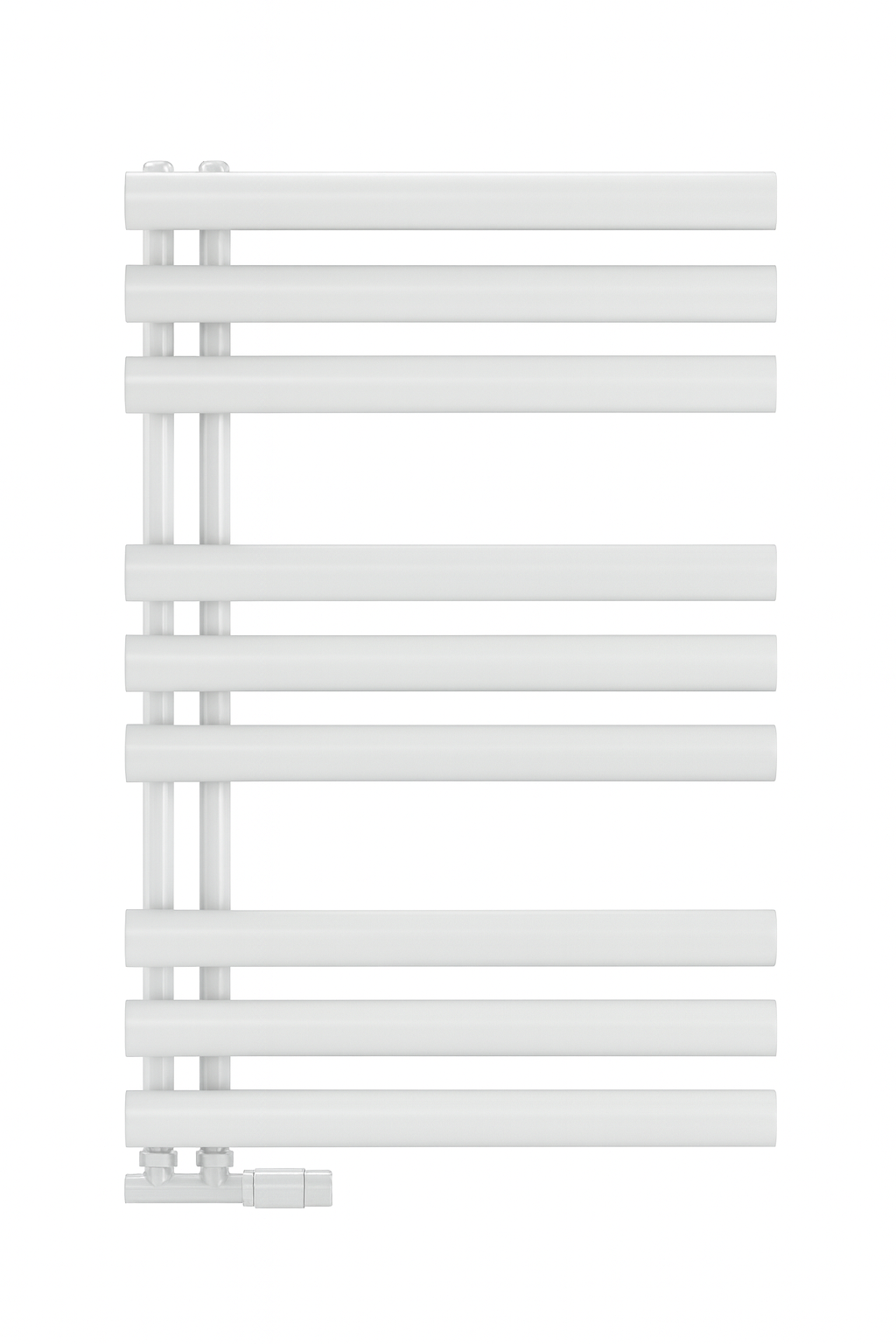 Grzejnik łazienkowy Oval E 86,2x50 cm podłącznie dolne biały 341W LUXRAD