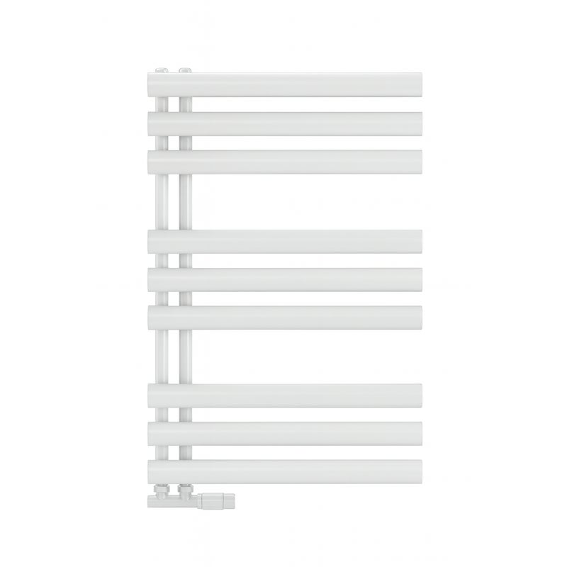 Grzejnik łazienkowy Oval E 86,2x50 cm podłącznie dolne biały 341W LUXRAD