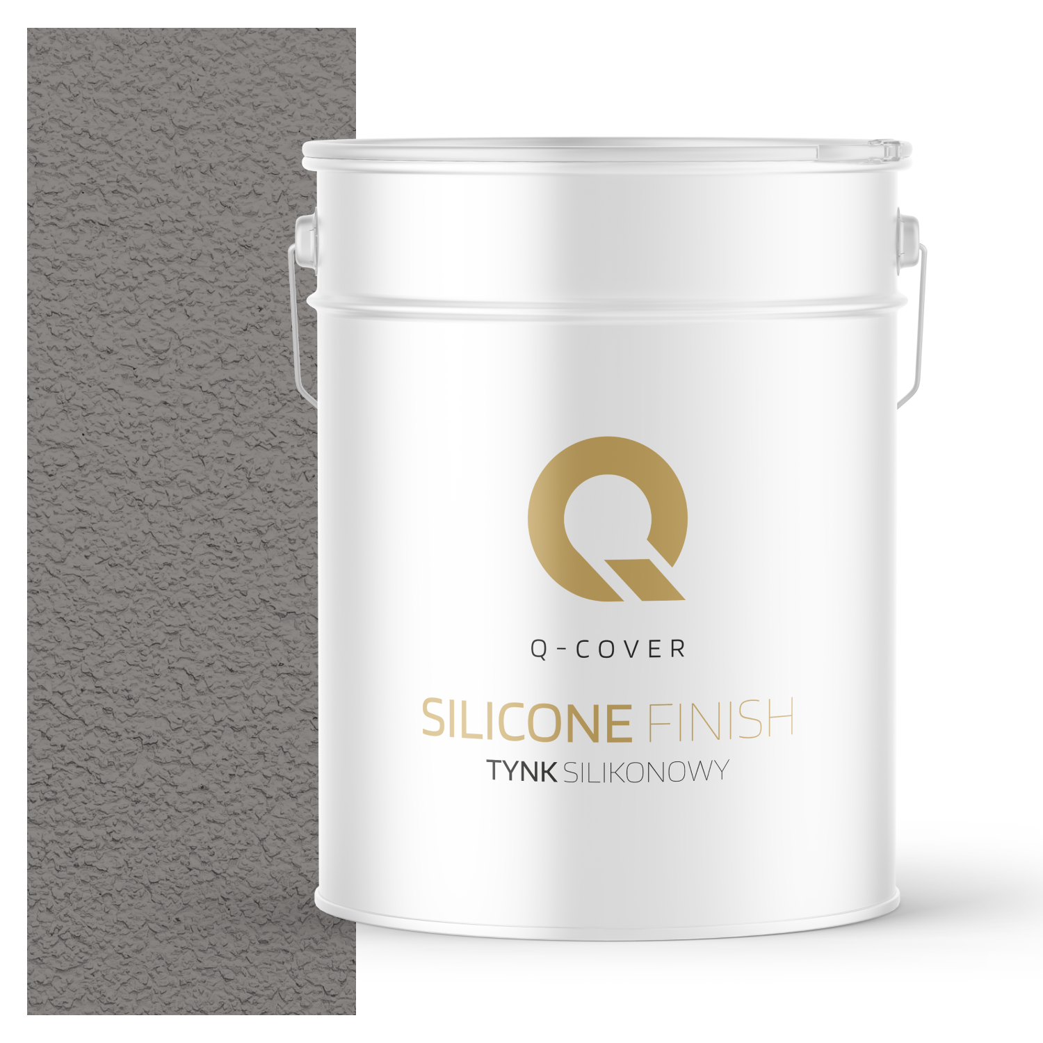 Tynk Silikonowy Elewacyjny Baranek 1.00mm Q-Cover Szary ciemny chłodny F275 15KG
