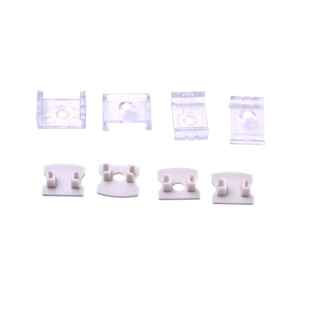 Jandei Pack x6 Profilé Aluminium Surface 1m pour Bande LED avec Couvercle Translucide 16.8mm x 14.5mm - 5