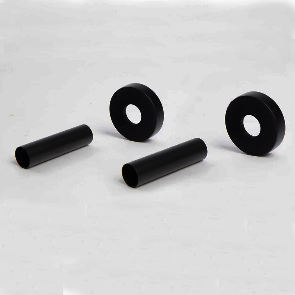 Copritubi Per Radiatori Nero Opaco - Set Con Collari E Manicotti | 130mm X 18mm, Tagliabile Su Misura - Foto 5