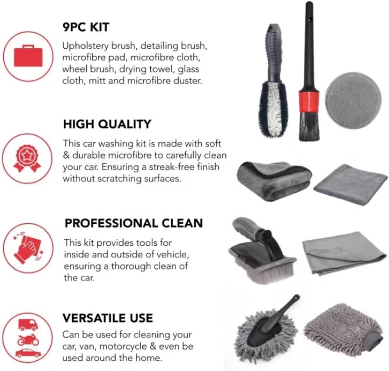 Ensemble de 10 brosses de nettoyage pour le lavage auto&nbsp;: brosse pour le nettoyage des joints de pneus, brosse pour le nettoyage des joints de carross - 4