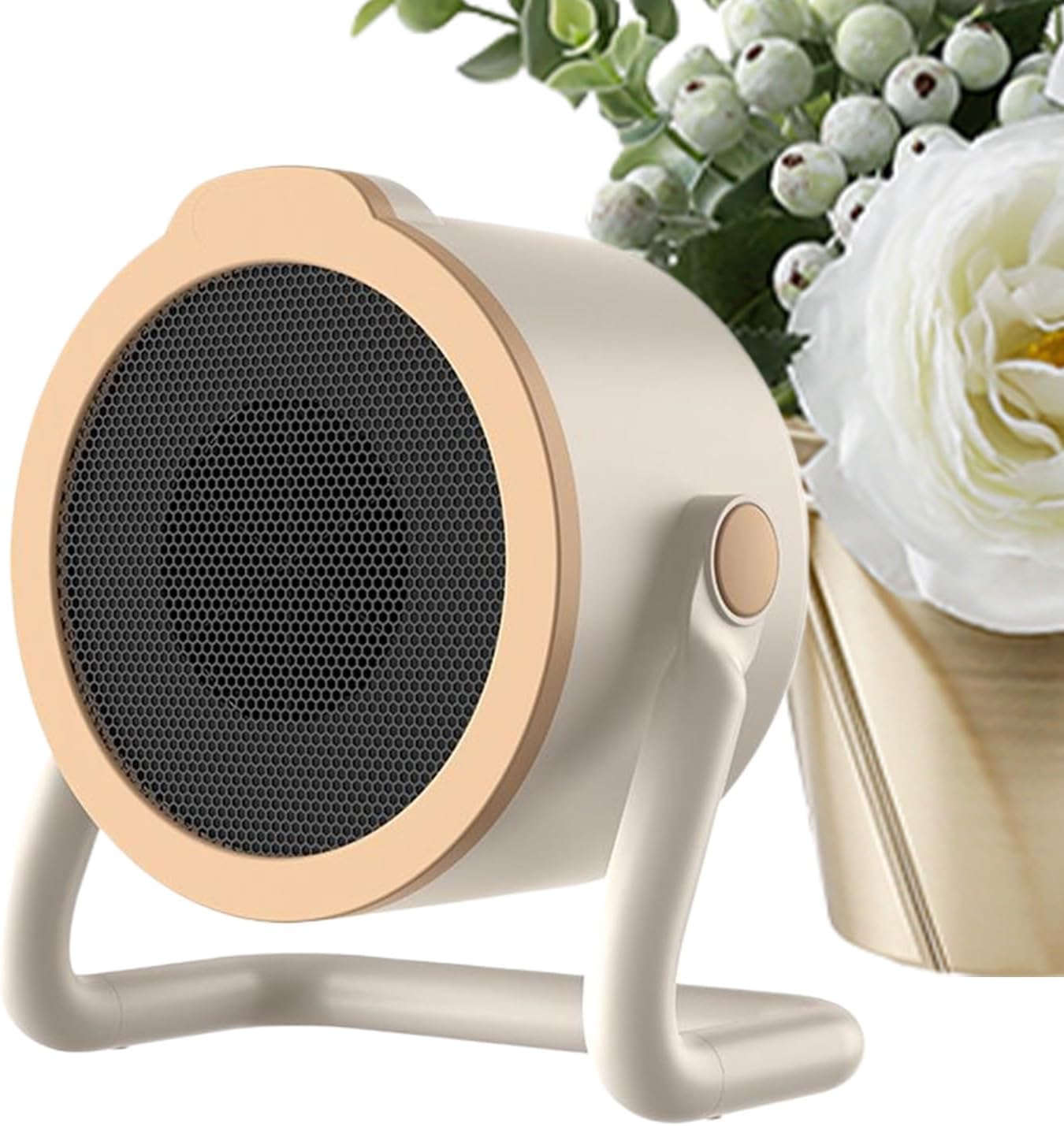 Mały, cichy grzejnik pomocniczy, mały grzejnik elektryczny do kampera, mini grzejnik elektryczny 500 W, do domu, sypialni, biura