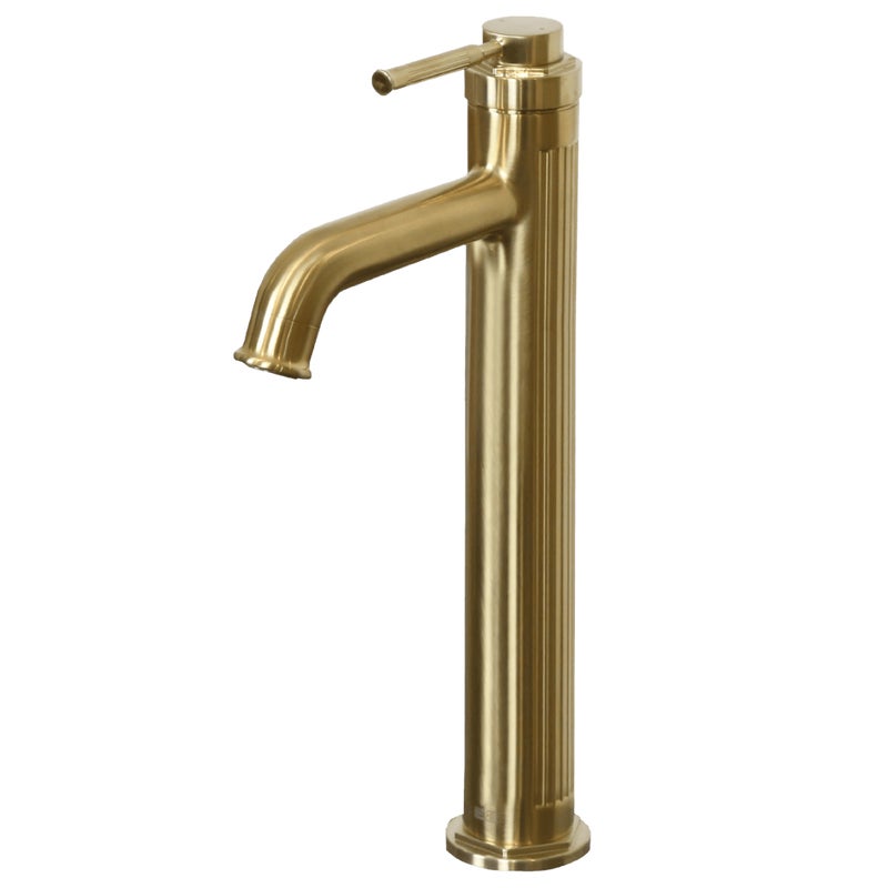 Art Deco bateria umywalkowa wysoka szczotkowanego złota