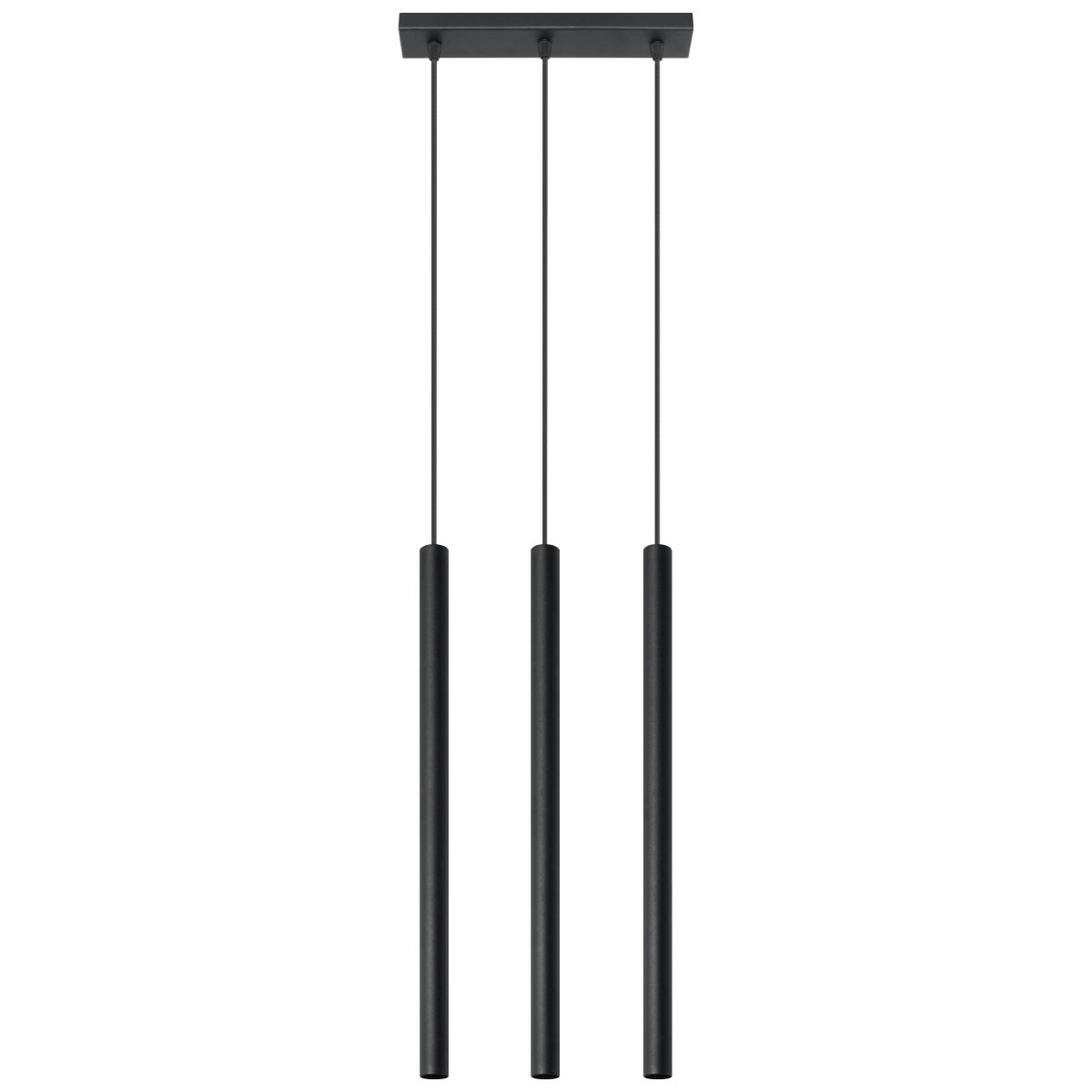 Lampada a sospensione BRILL 3 nero LED con lampadina 3000K - 30x5x90cm Sollux - 3