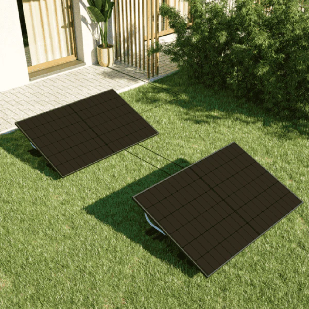 Kit solar Plugin Eco 800 W telhado plano com 2x Canadian 460Wp + fixação + inversor + cabo 5 m - 6