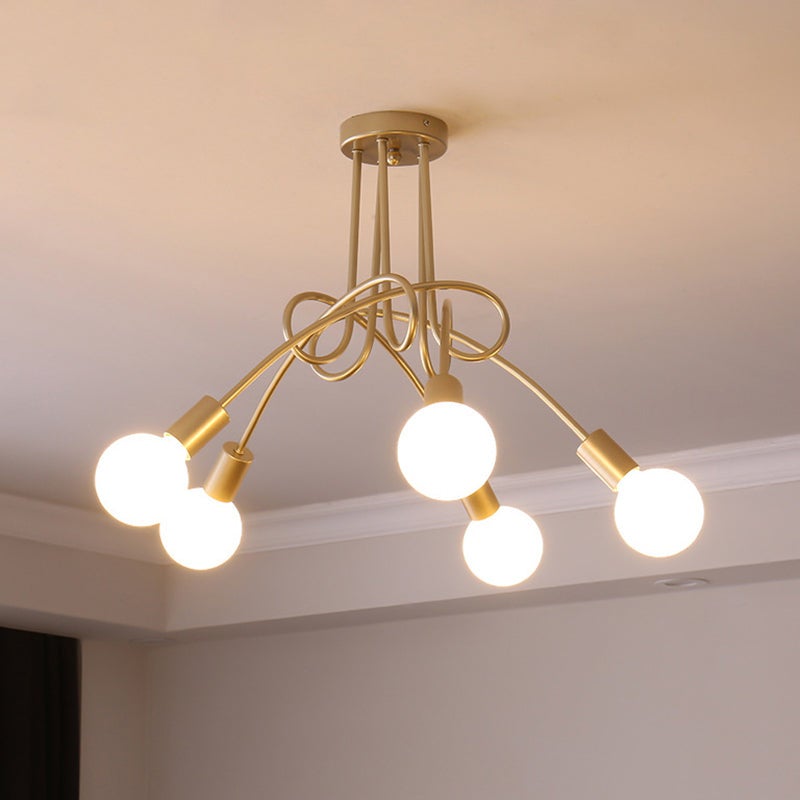 Lustre Vintage 5 Ampoules - Suspension Luminaire Ancien Déco