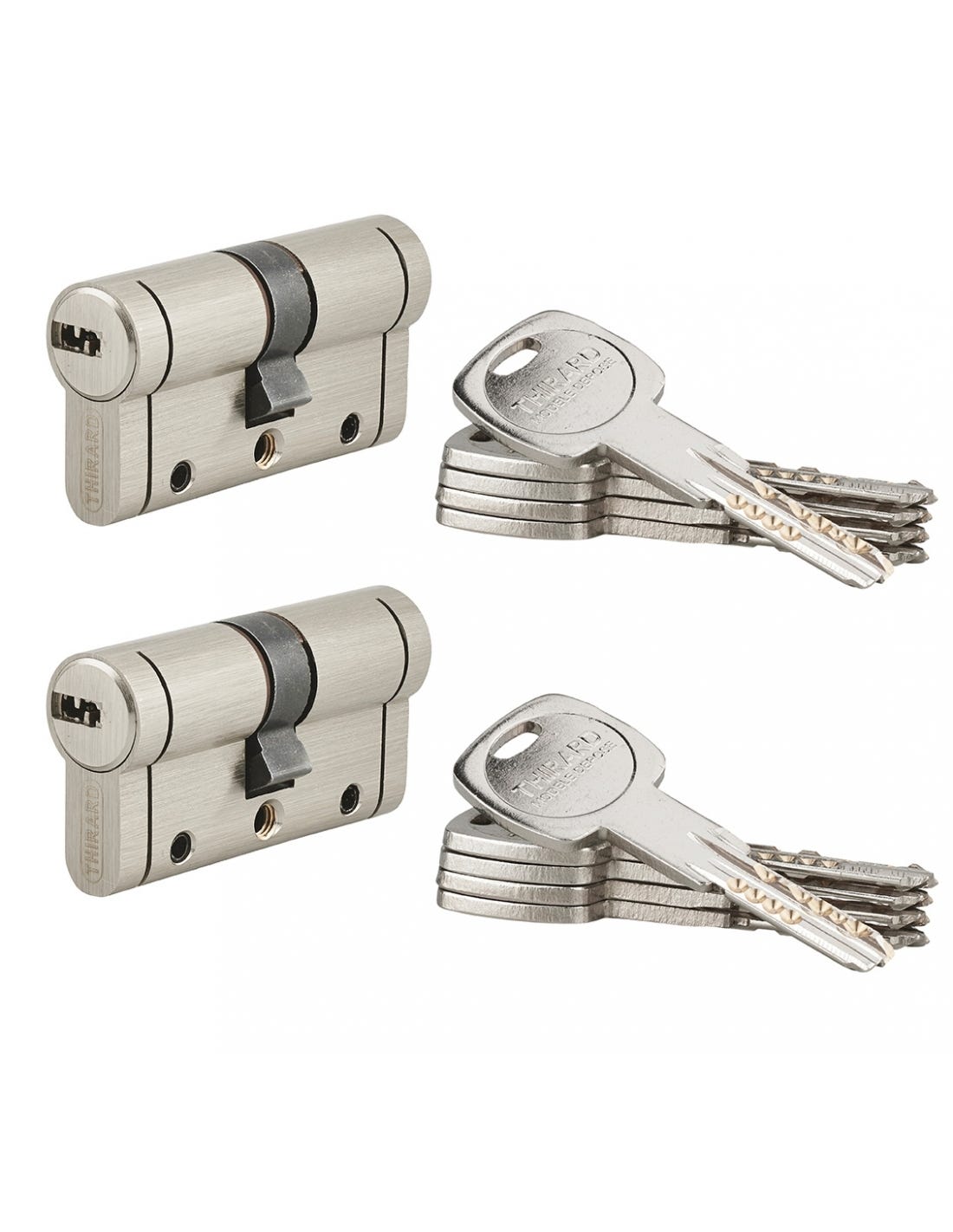 Cilindro Europea Transit 1 Thirard 40x55mm - Alta Sicurezza Con 5 Chiavi Reversibili, Nichelato - Foto 10