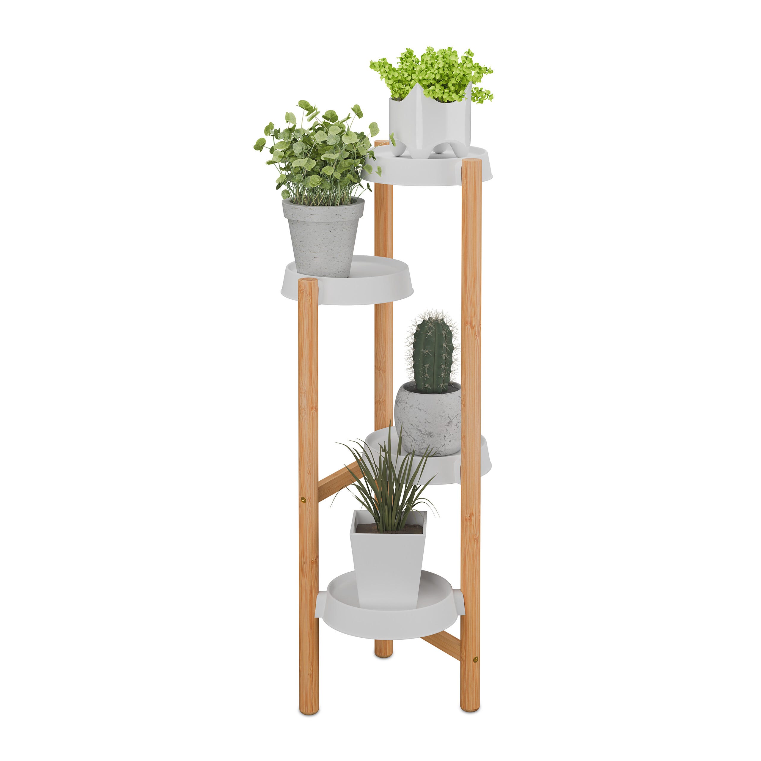RVHOME Scaffale A Scala 160 Cm Con Cassetto: 5 Ripiani In Legno E Telaio In Acciaio - Libreria Alta Per Soggiorno