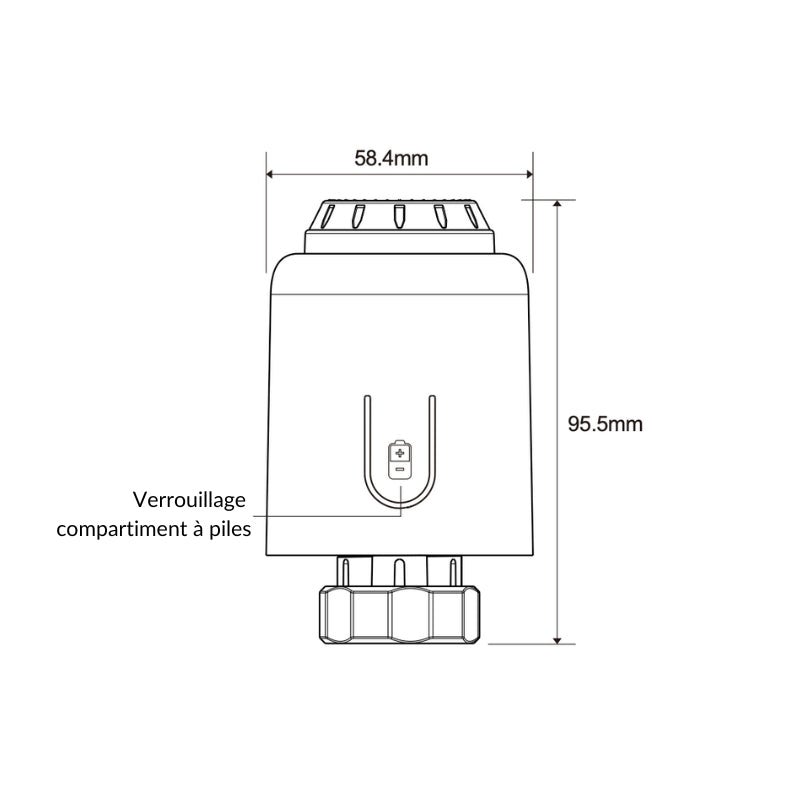 Kit de Têtes Thermostatiques Connectées Universelle + Passerelle ZigBee - Kit 4 têtes + 1 passerelle - SILUMEN - 6