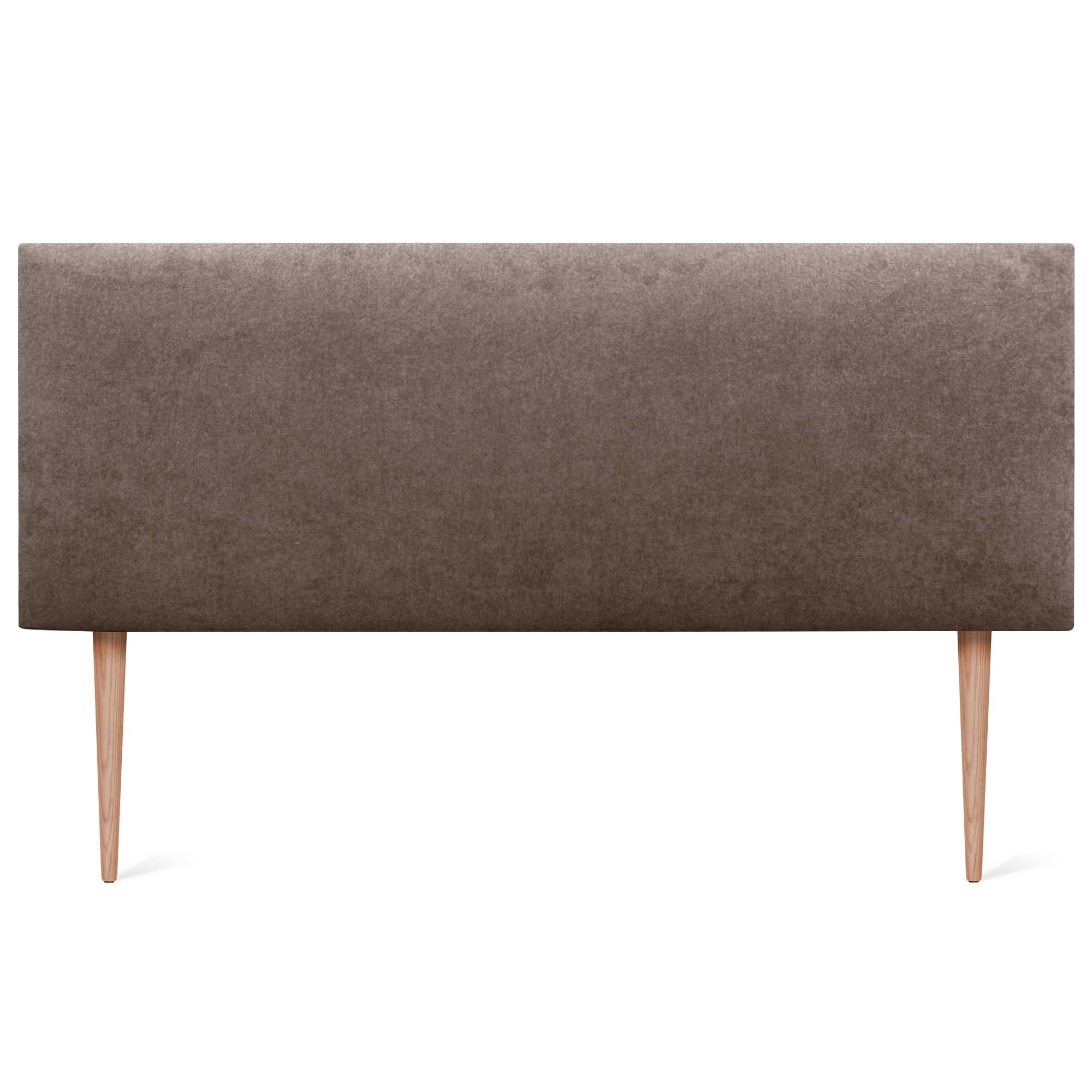DHOME Cabecero de Tela AQUALINE Liso y con Patas cabeceros Cabezal tapizado Cama Lujo (Tela Marrón, 135cm (Camas 120/135/140)) - 3