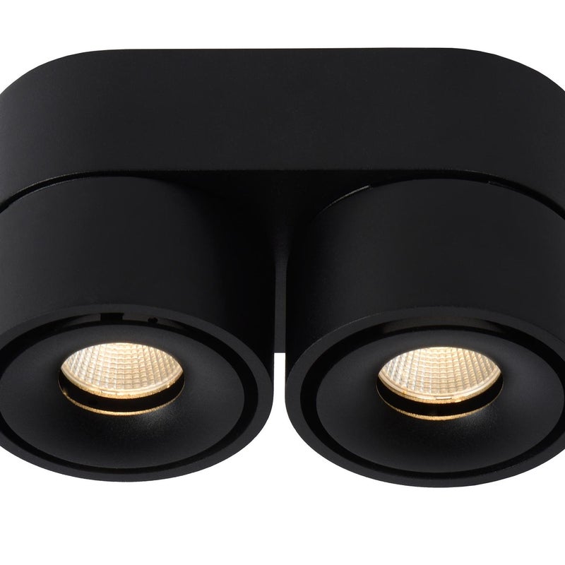 Spot sufitowy reflektor okrągły YUMIKO LED 8W Ciepła biel 1268lm czarny wym: 8,2 x 16,1 x 7,8 cm IP20 Lucide