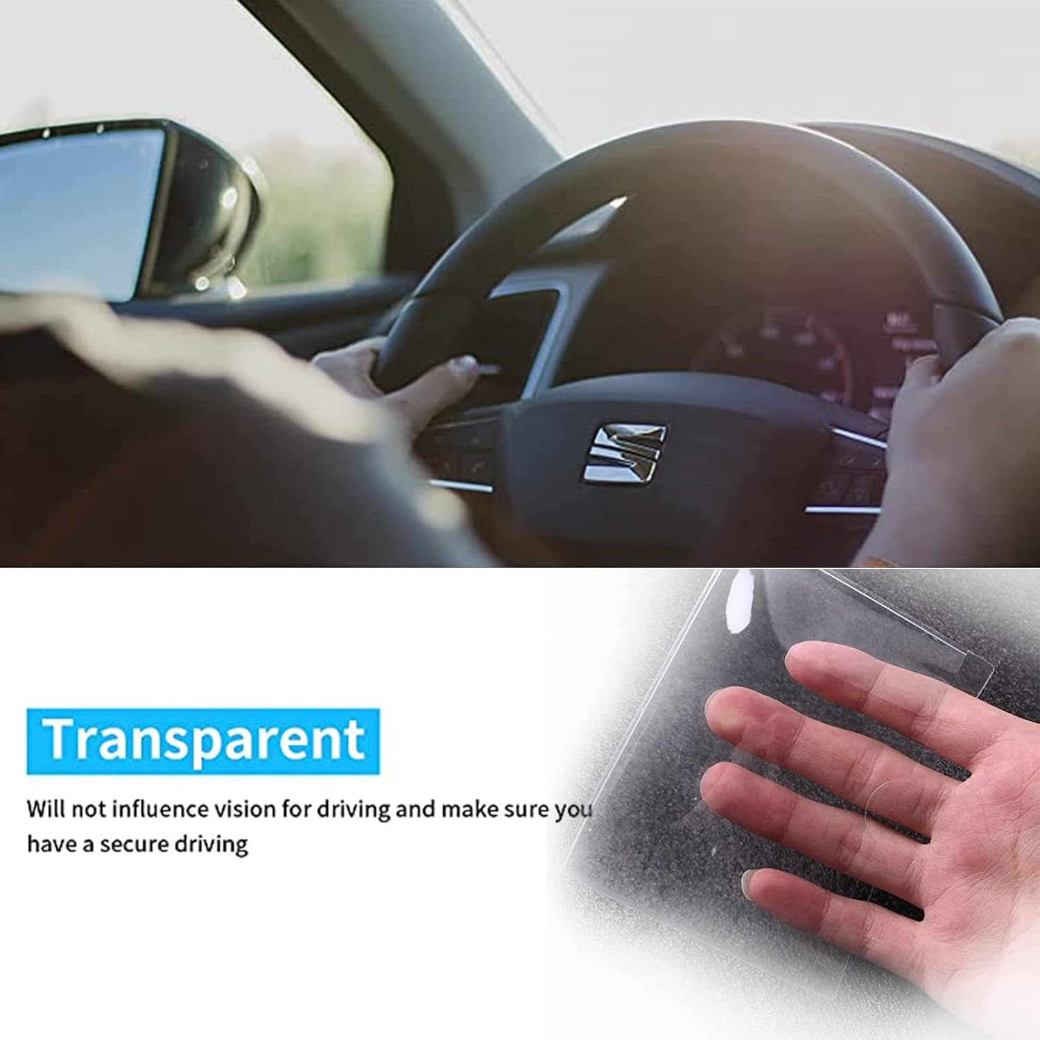 5pcs Parking Ticket Clip Auto, Autocollant Pare Brise, Ticket de Stationnement Pochettes Titulaire de Permis, Pochette Adhésive Transparente - 4