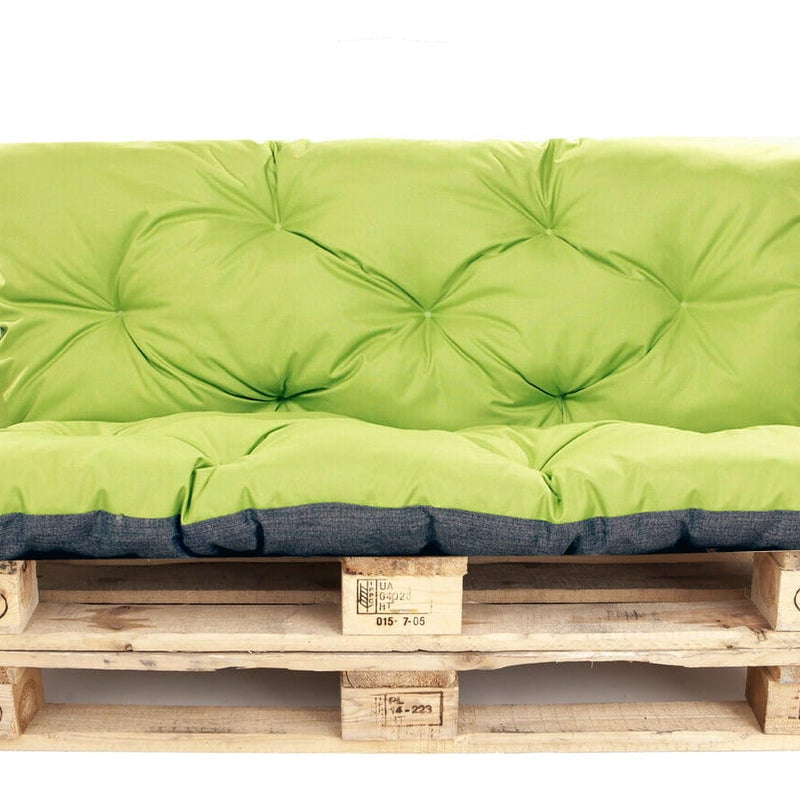 Poduszka ogrodowa na paletę 120x50x40cm poduszka na meble ogrodowe limonka, poduszka na balkon taras, poducha ogrodowa na meble z palet