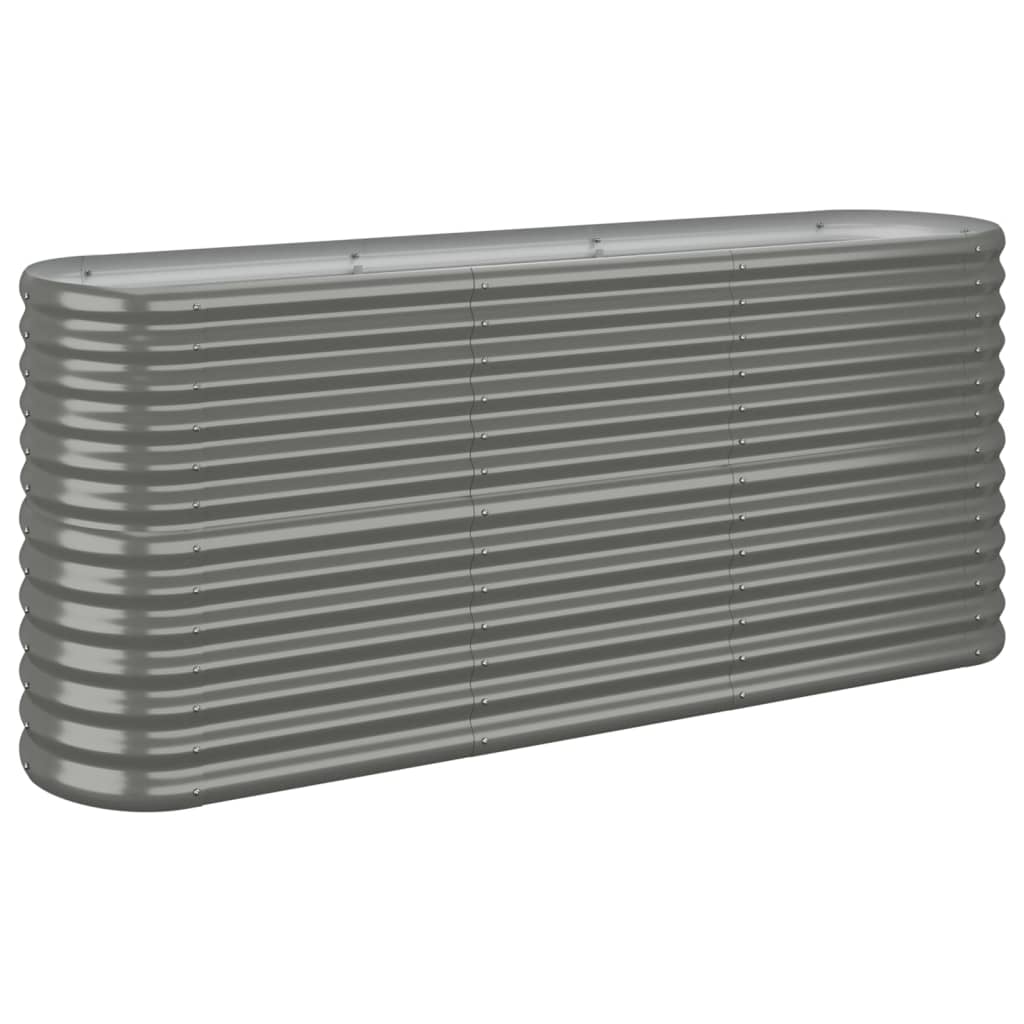 Maison Exclusive - Lit surélevé de jardin Acier galvanisé 152x40x68 cm gris - 2