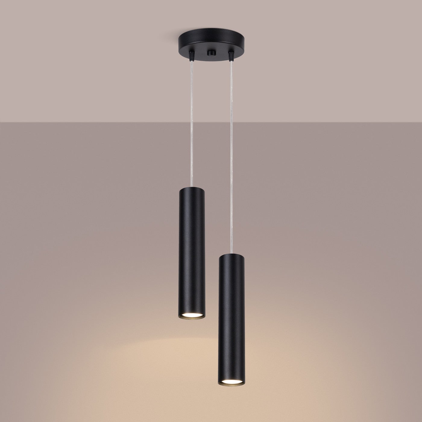 Lampa sufitowa podwójna LAGOS czarna 2xGU10x10W metal wym:118x15x15cm IP20 Sollux Lighting - 4