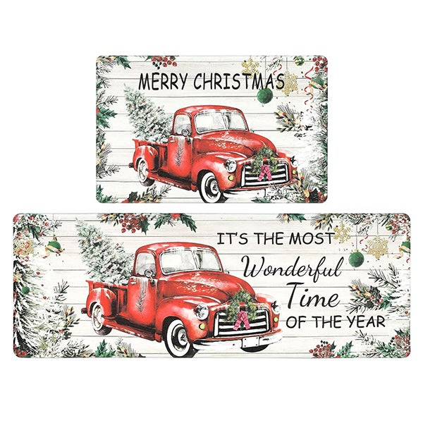 Lot De 2 Paillassons Noël Casse-Noisette - Tapis Porte Et Cuisine Noël Intérieur Extérieur