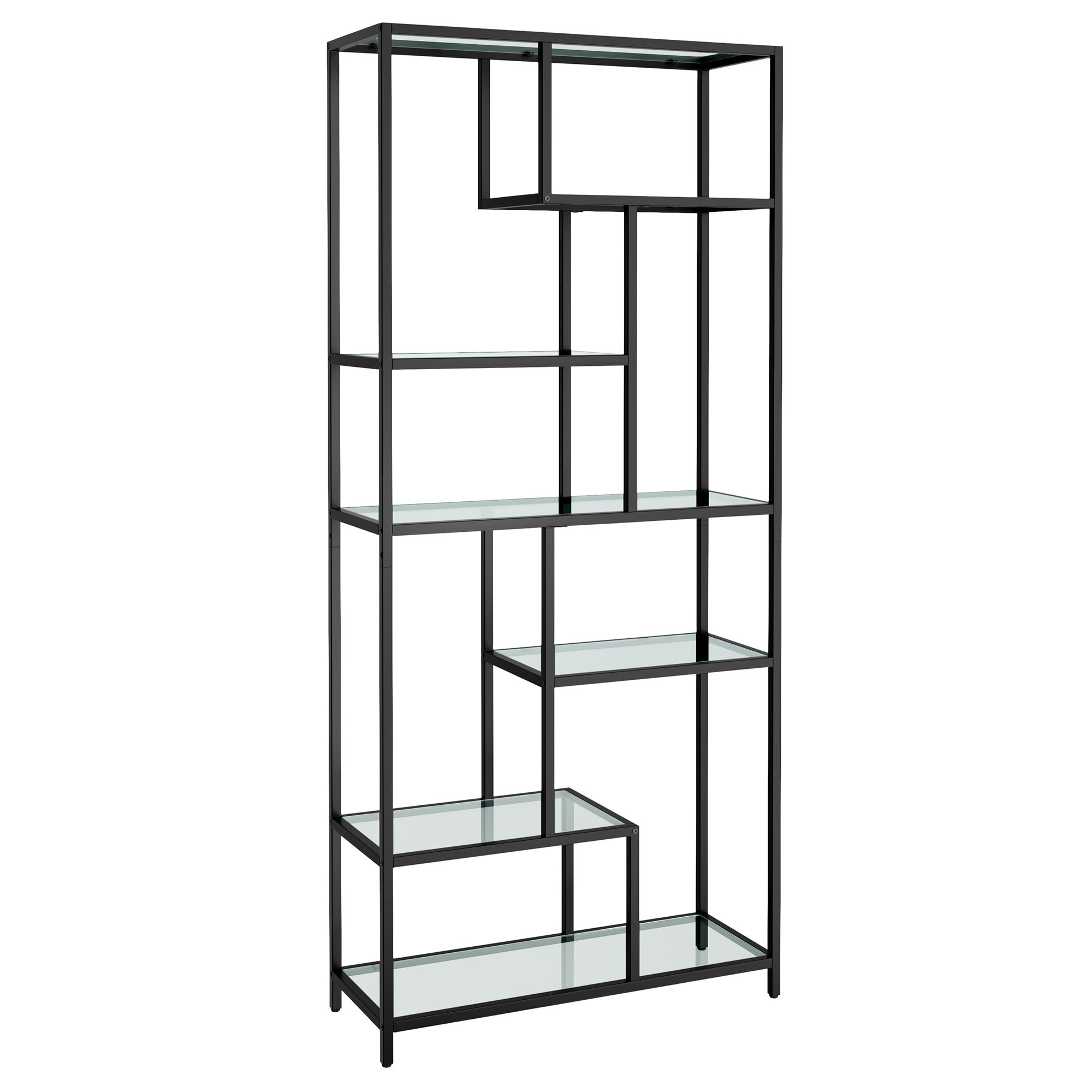 Libreria Verticale a 6 Ripiani, Porta Piante, 30 x 80 x 180 cm, Vetro Temperato, Nero | Leroy Merlin Libreria Verticale a 6 Ripiani, Porta Piante, 30 x 80 x 180 cm, Vetro Temperato, Nero | Leroy Merlin