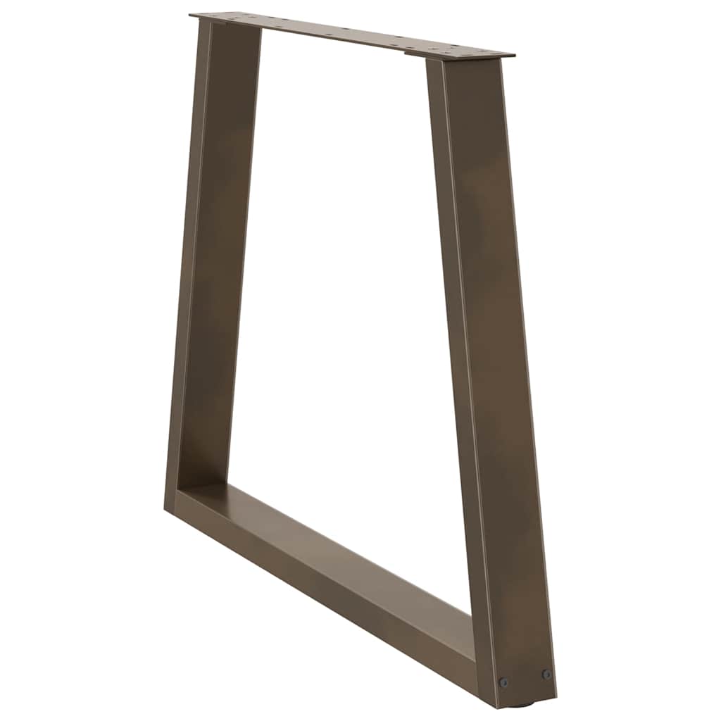 Maison Exclusive - Pieds de table à manger en forme de V 2 pièces Acier l 80 x (72-73,3) cm Acier - 4