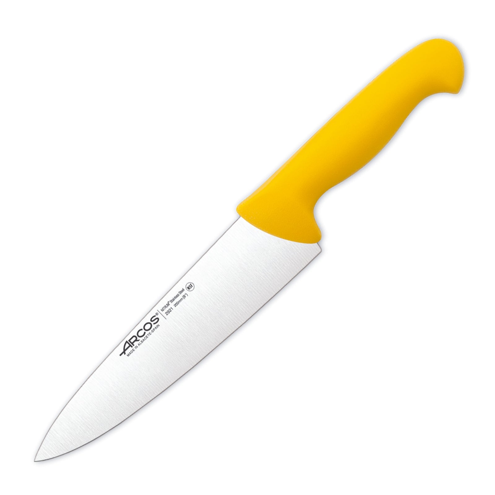Arcos Hermanos Arcos Serie 2900, Cuchillo Profesional Cocinero 20 Cm Acero Nitrum. Amarillo , Leroy Merlin