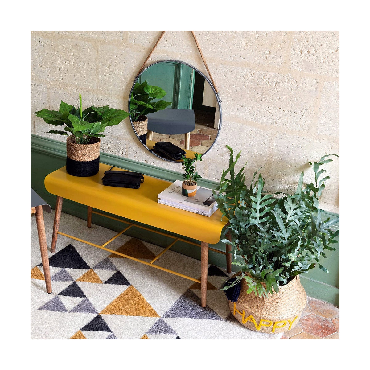 Atmosphera - Specchio in metallo nero 