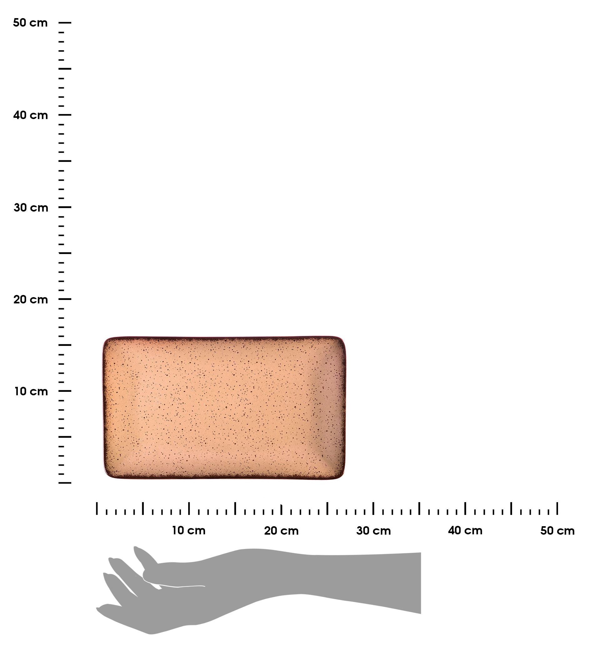 Talerz do serwowania 27x16 cm Terra salmon Estia porcelanowy pomarańczowy 1 szt. - 3