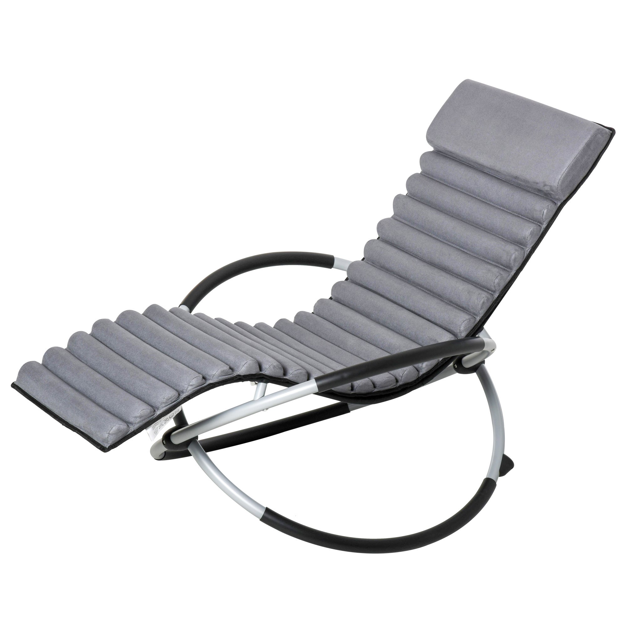 Fotel bujany ergonomiczny fotel obrotowy 2 w 1 krzesło ogrodowe fotel bujany metal Textilene kulisty czarny 145x74x88 cm dla komfortu w ogrodzie