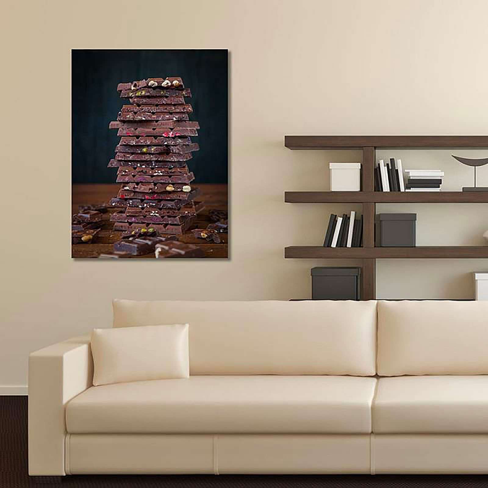 Tableau bois pile de chocolat - 60 x 80 cm - 4