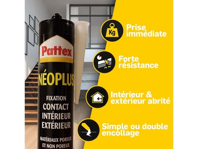 Pegamento fijador de contactos de neopreno Pattex Neoplus int/ext cartucho de 390 ml - 4
