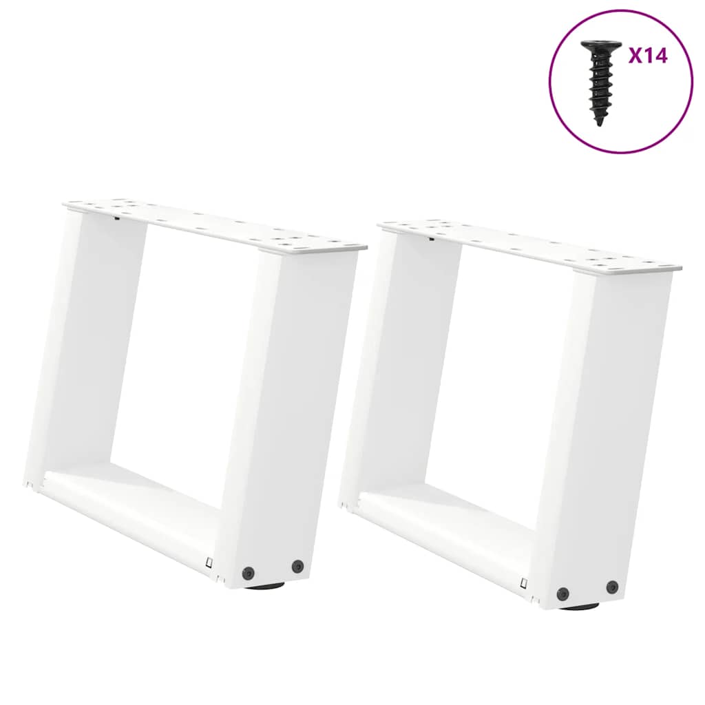 pieds de table metal huole industriel 60 72cm blanc