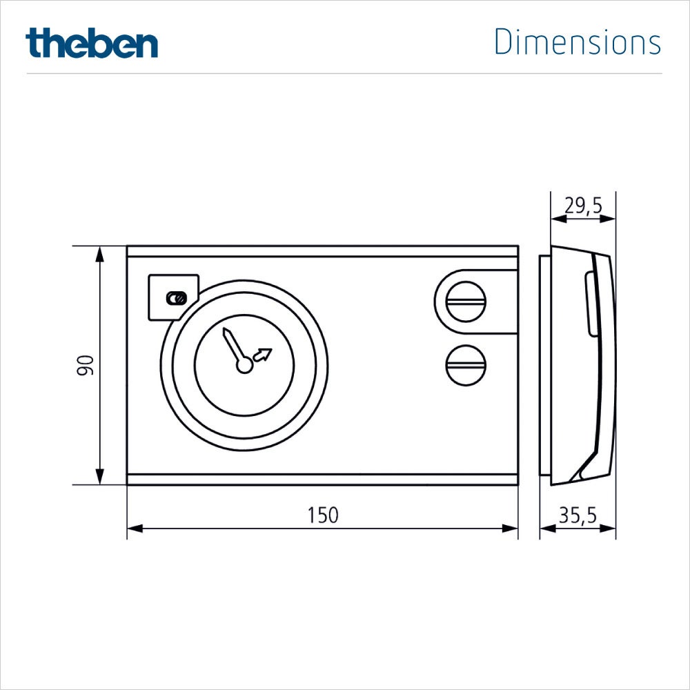 Theben 7820030 RAMSES 782 Thermostat programmable analogique, version réseau, programme journalier ou hebdomadaire - 4