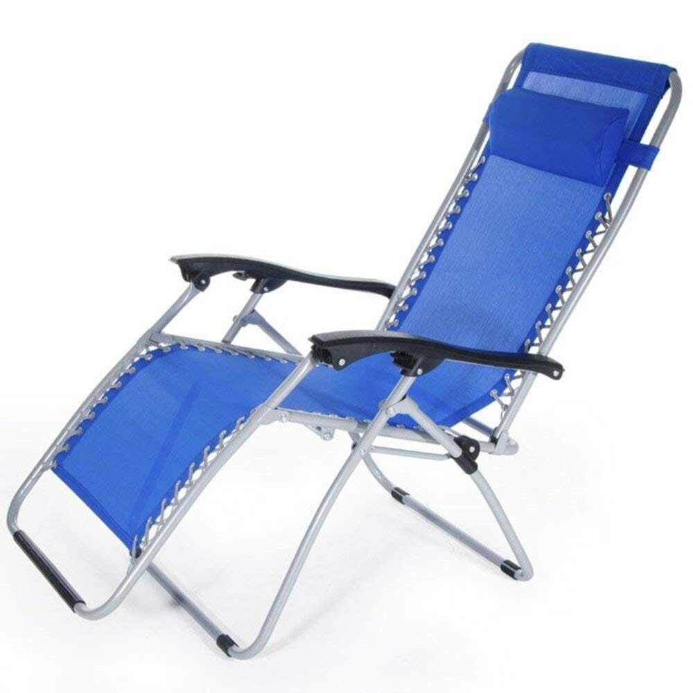 Sedia Sdraio Multiposizione Pieghevole Ibiza blu Leroy Merlin