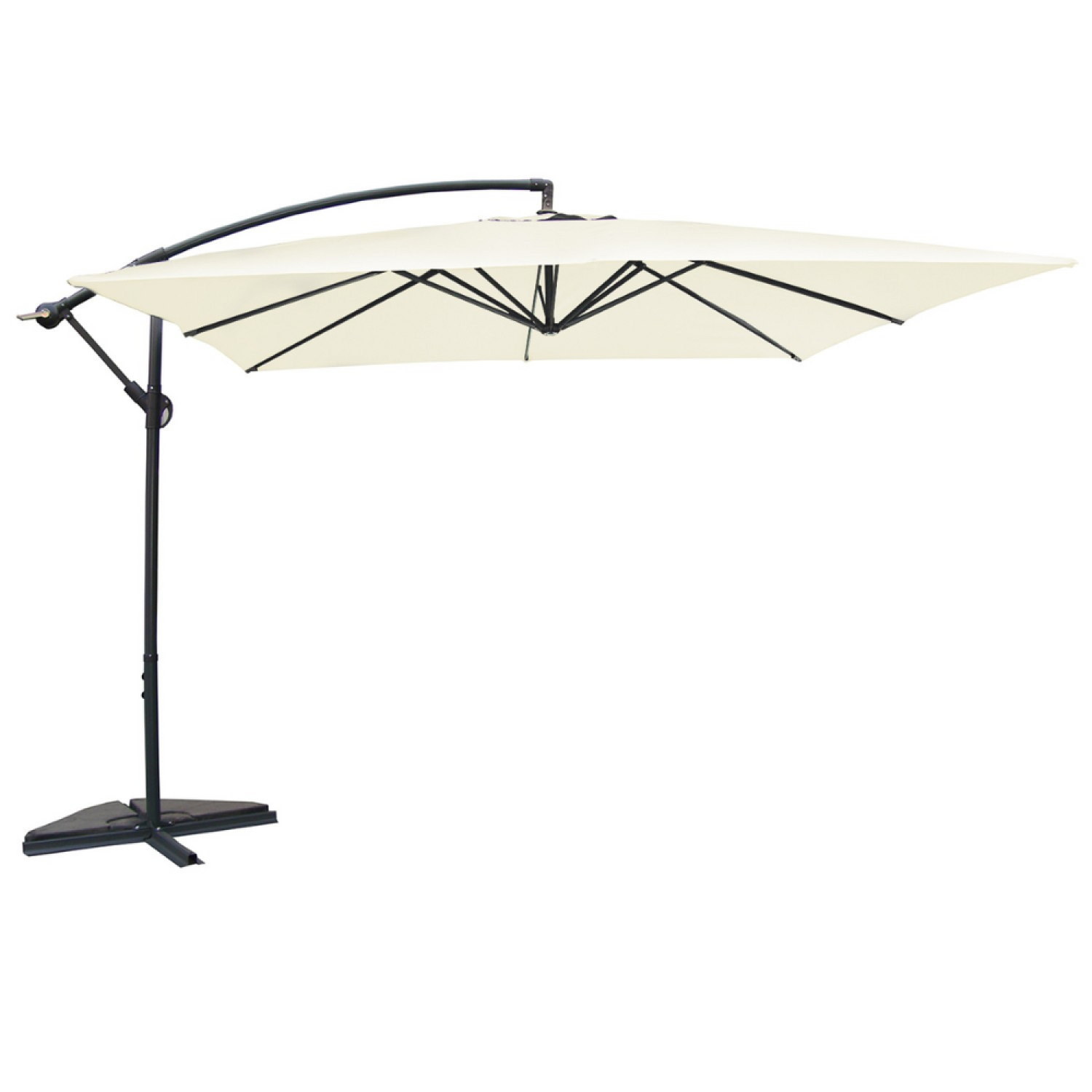 Parasol ecru déporté carré 3 x 3 m SOLENZARA - 2