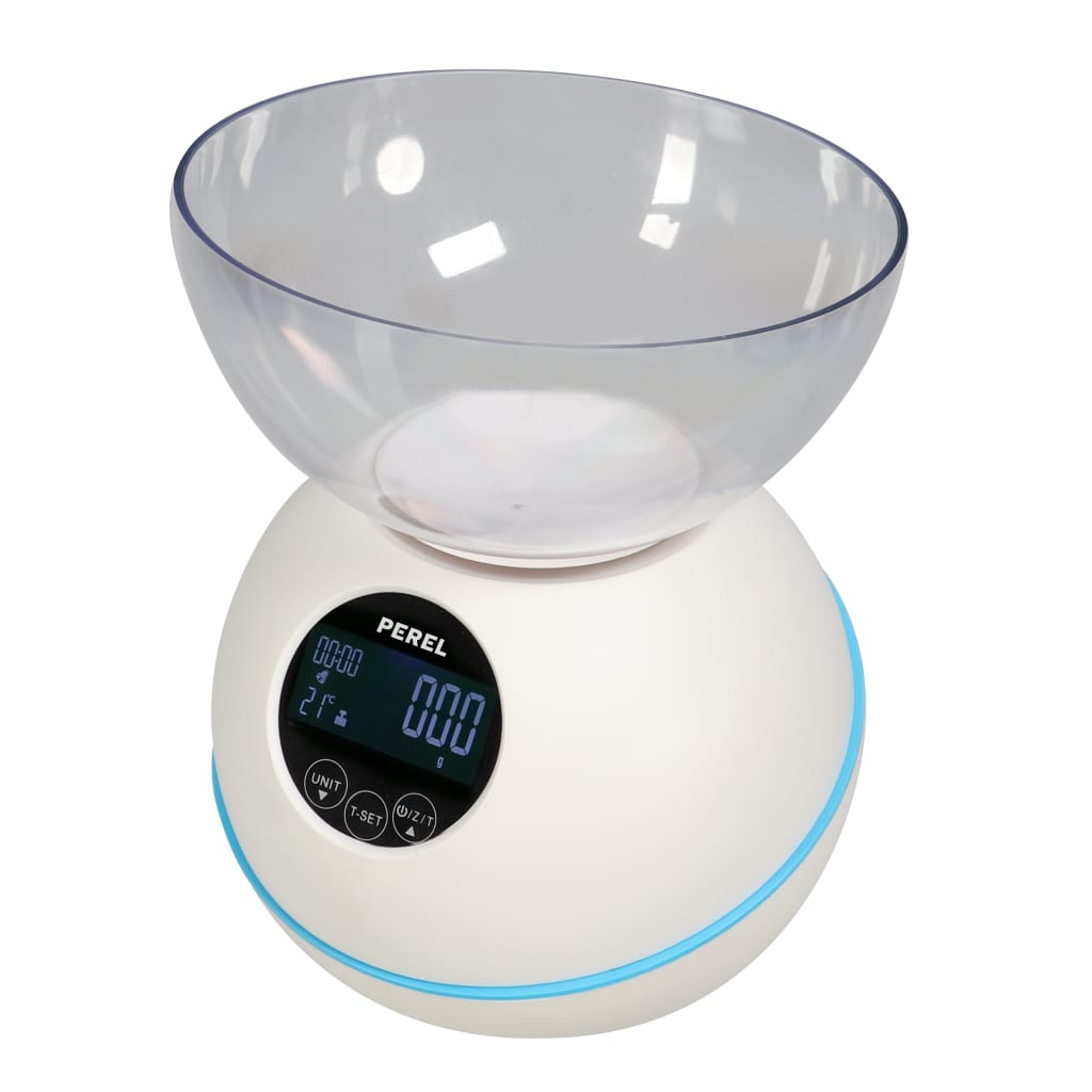 Perel Báscula de cocina digital blanco kg Leroy Merlin