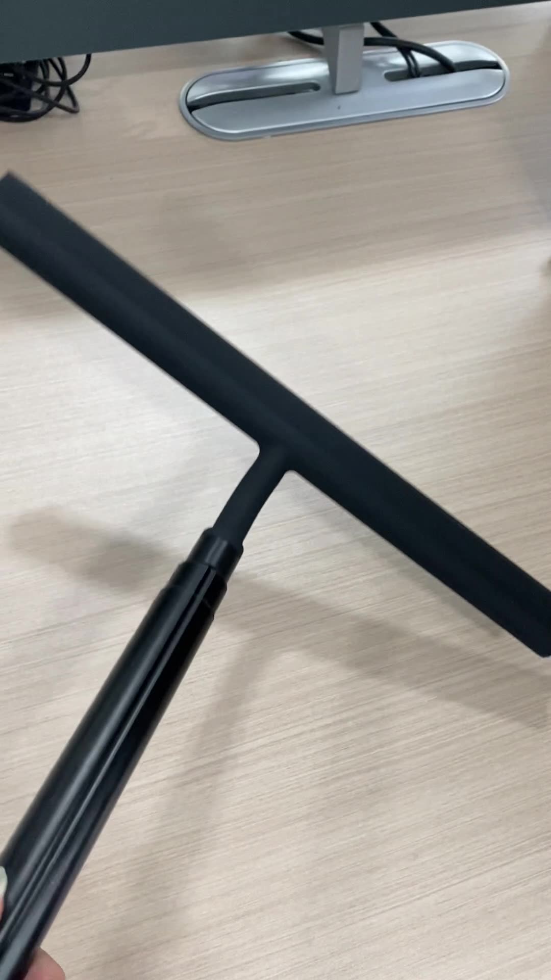 Raclette de douche extensible 2 en 1 pour portes vitrées, raclette à vitres et raclette de douche avec manche télescopique (34 cm - 128 cm) - 6