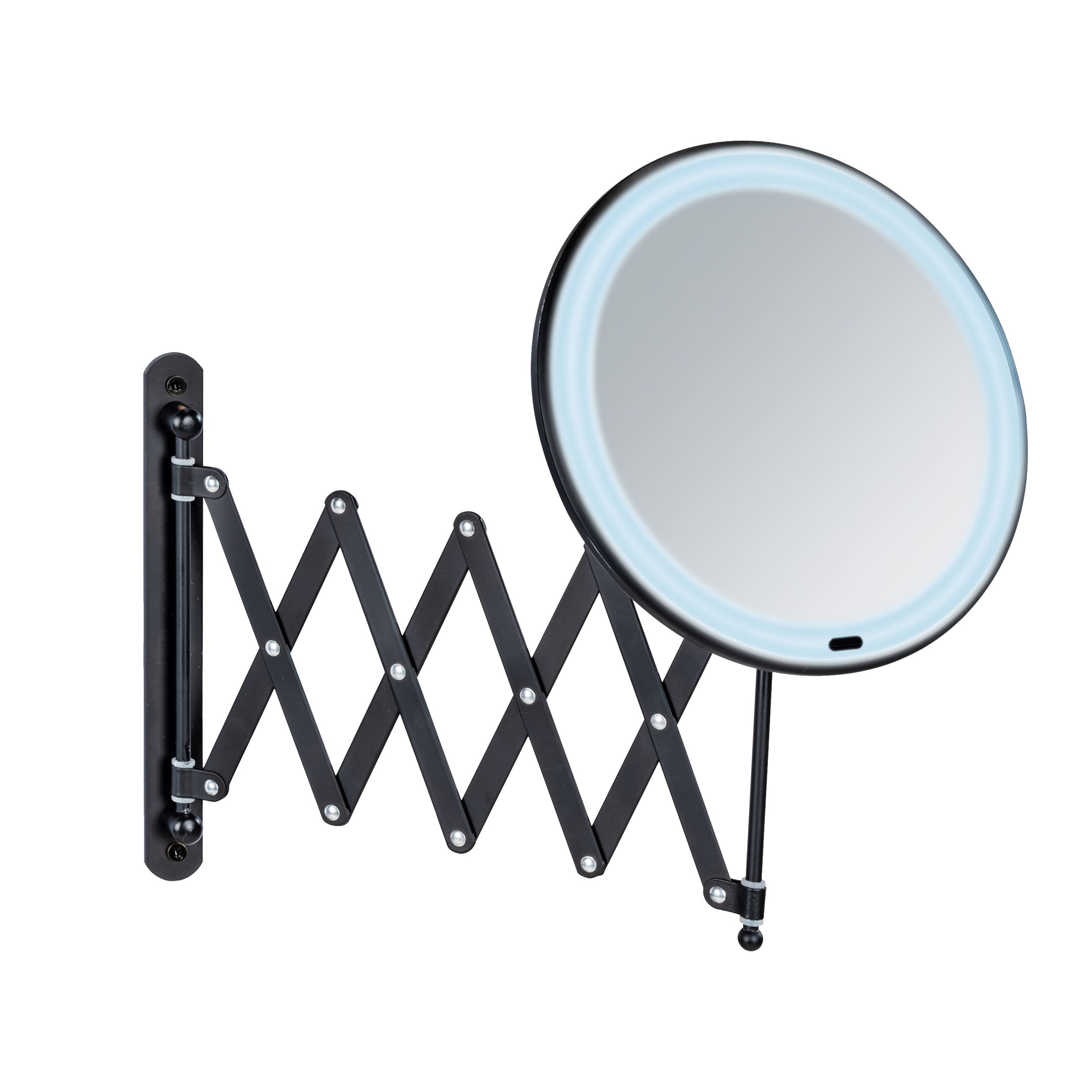 Miroir cosmétique grossissant Barona avec lumière x 5 noir - 2