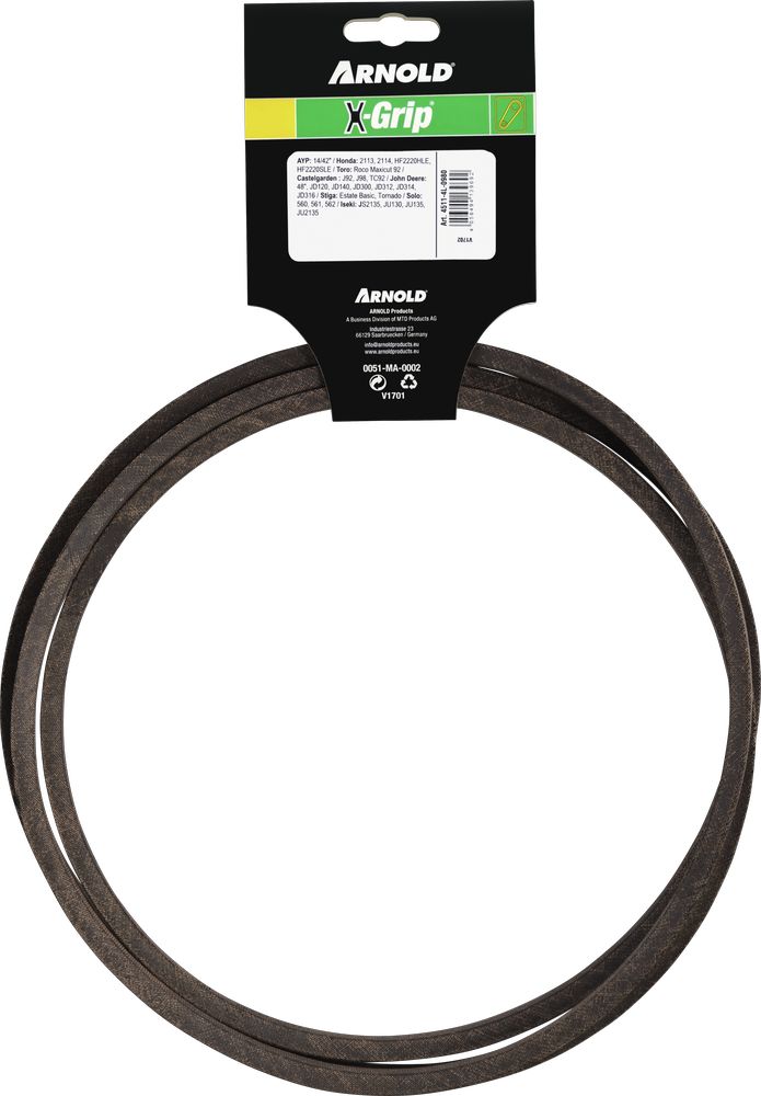 Courroie trapézoïdale X-Grip V de type 4L980 - 4