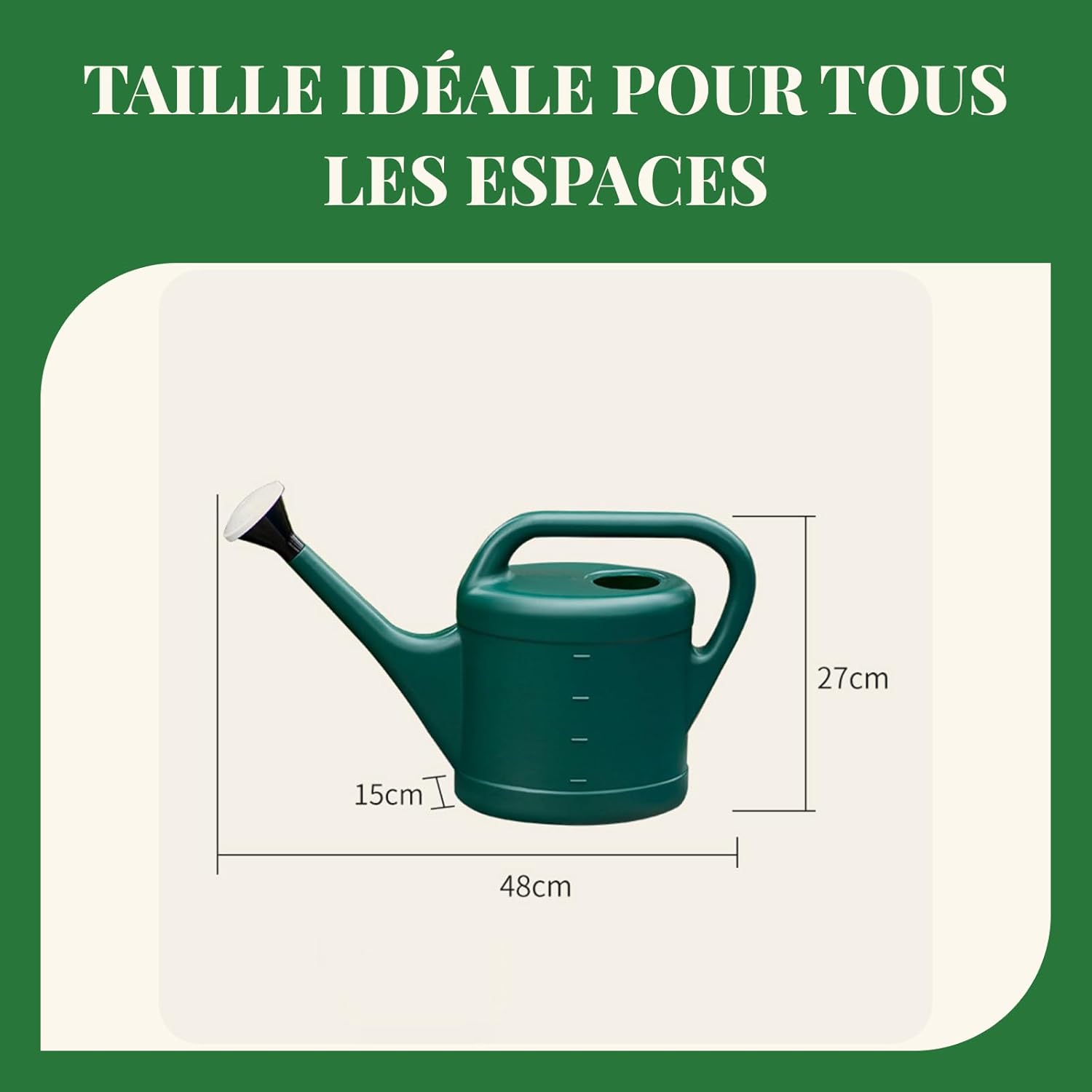 Arrosoir de Jardin, Pot d'arrosage Domestique, Outil de Jardinage, Bouilloire d'arrosage pour pelouse, Potager, bonsaï, 5L - 4