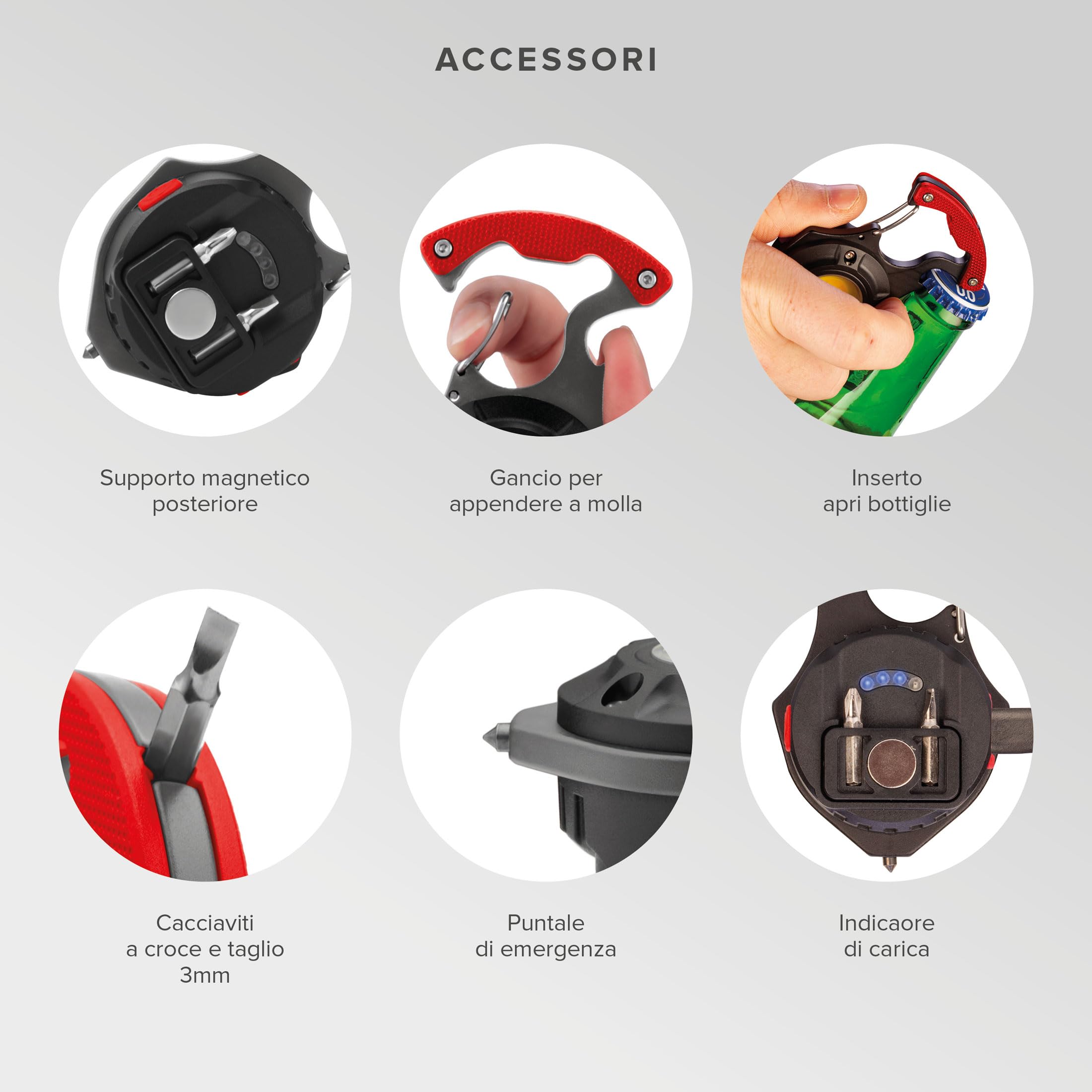 Torcia LED Ricaricabile Poly Pool PP3168 - 700 Lumen, 7 Funzioni, Treppiede - Per Casa, Lavoro E Campeggio