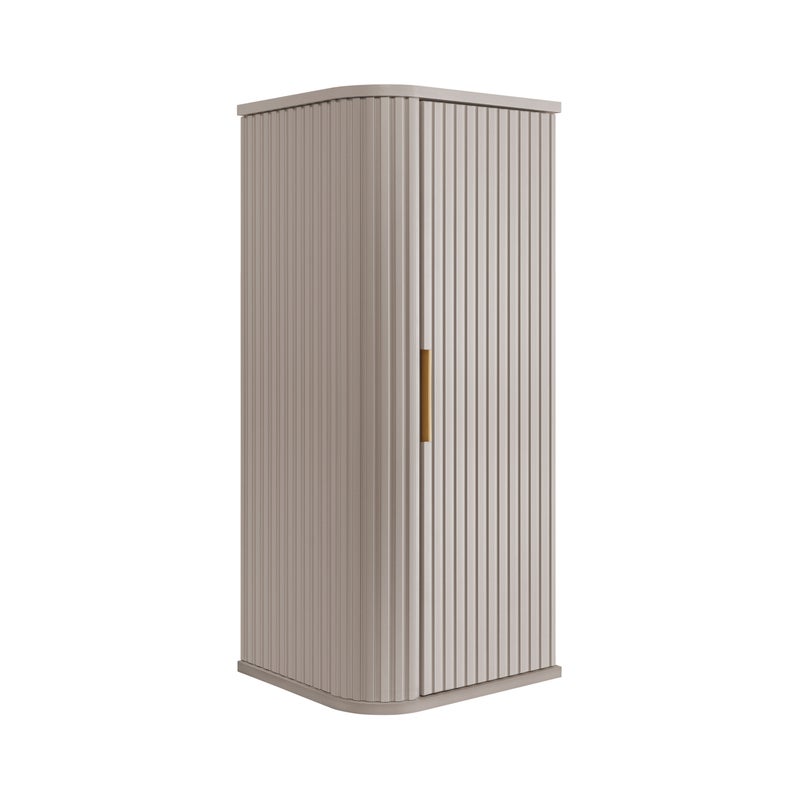 Szafka łazienkowa, kaszmir, uchwyt złoty, 79 x 35,5 x 31,5 cm