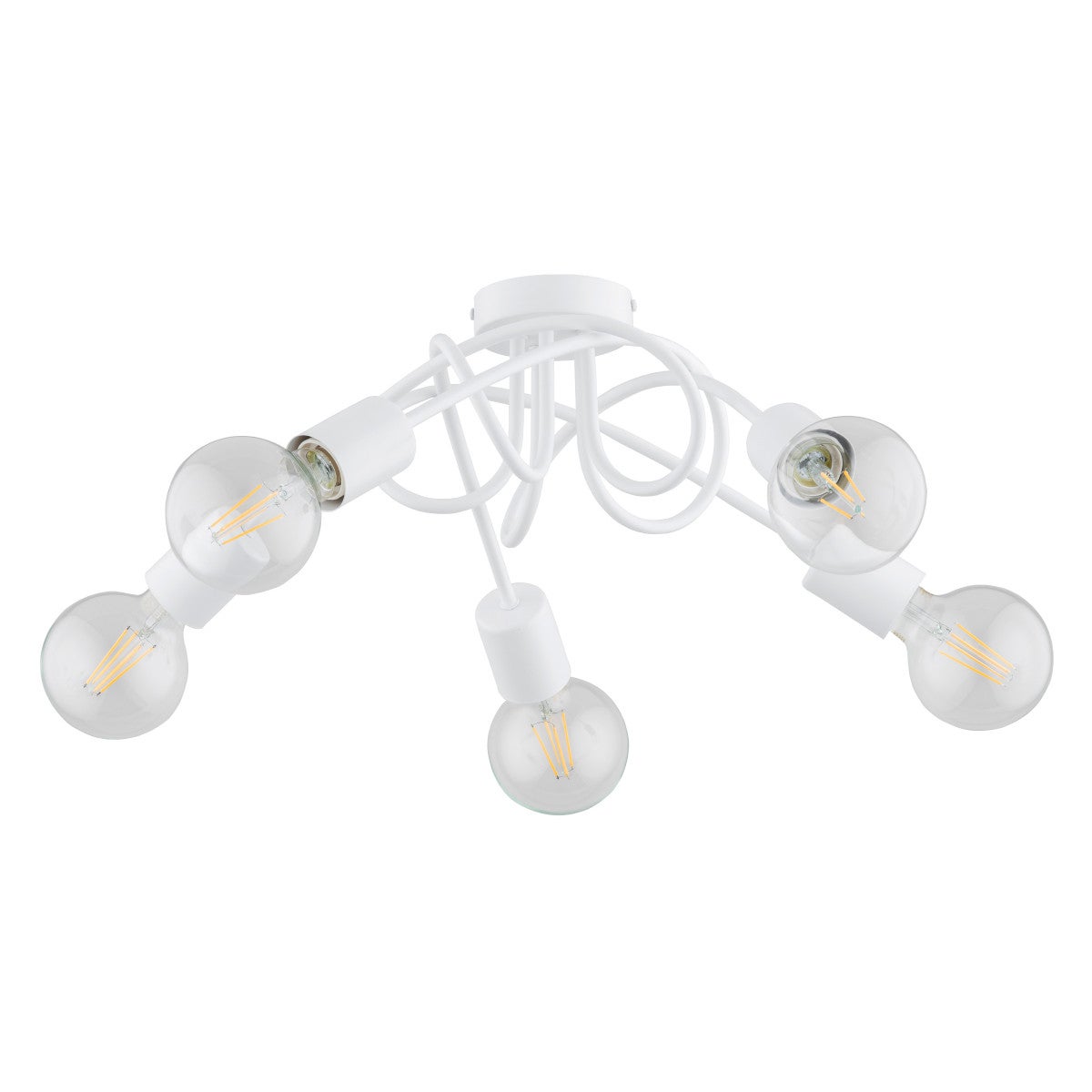 Lampa sufitowa Inter biała 5xE27x15W wym: 20 x 51 x 51 cm metal Alfa
