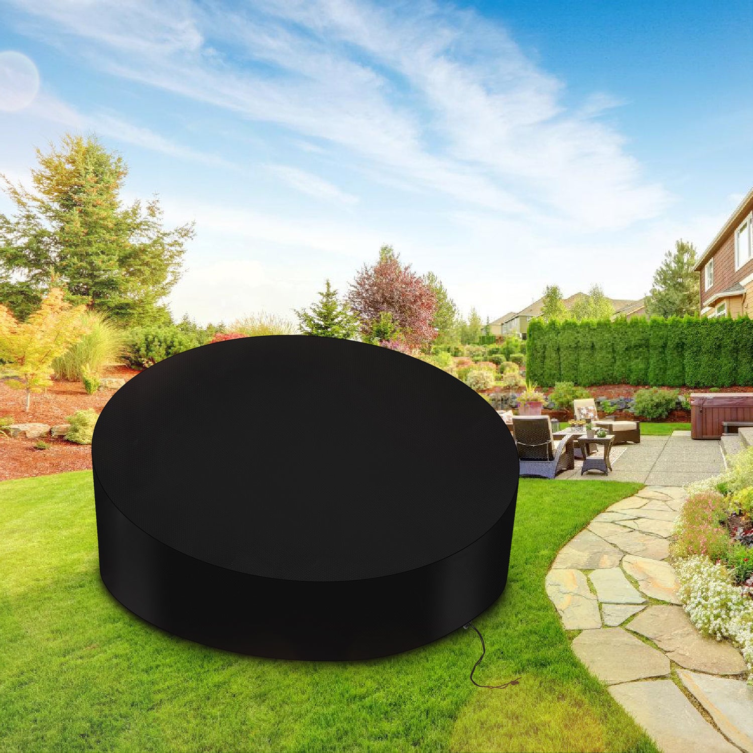 Bâche de Protection pour Ensemble de Jardin en polyéthylène 242 x 162 x 100 cm résistante aux UV
