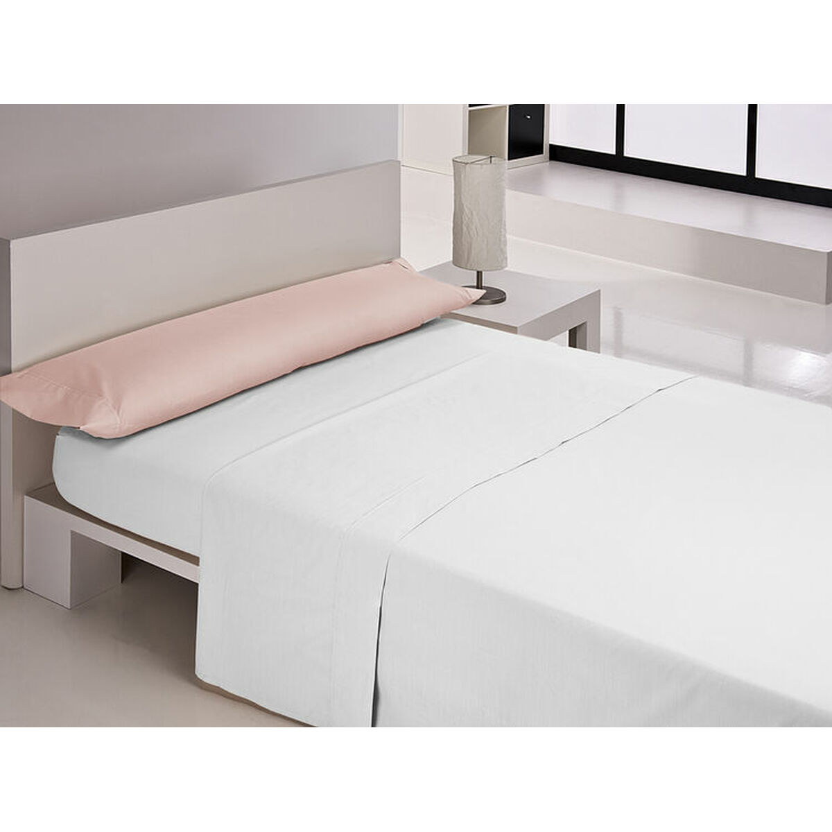 Funda de almohada happy home mix colors rosa cama de 180/200 144 hilos 45 x 100 cm (2 unidades)