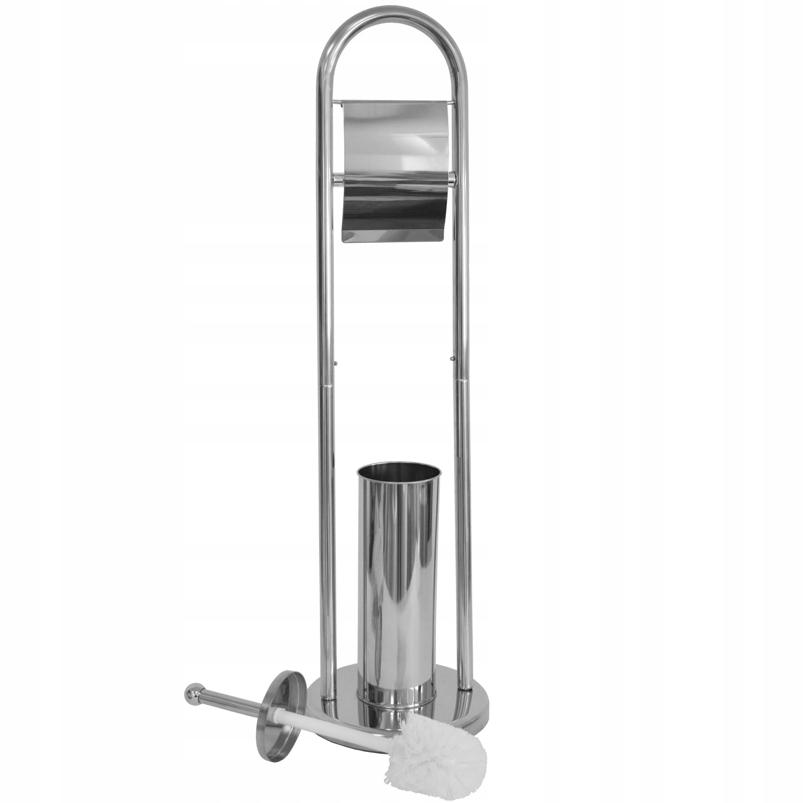 STOJAK NA PAPIER TOALETOWY + SZCZOTKA DO WC ZESTAW STABILNY STYLOWY SOLIDNY - 3